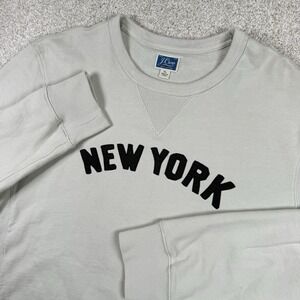 J‎ Crew Men's New York Crewneck Embroidered Sweatshirt Size XL Mint Green